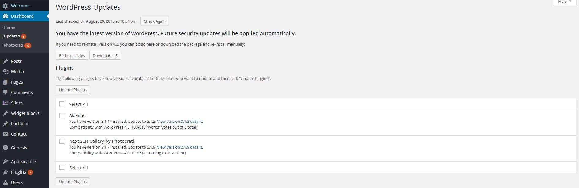 Plugins are were the most issues occur regarding updates. Make sure you have a back up of the previous version.
