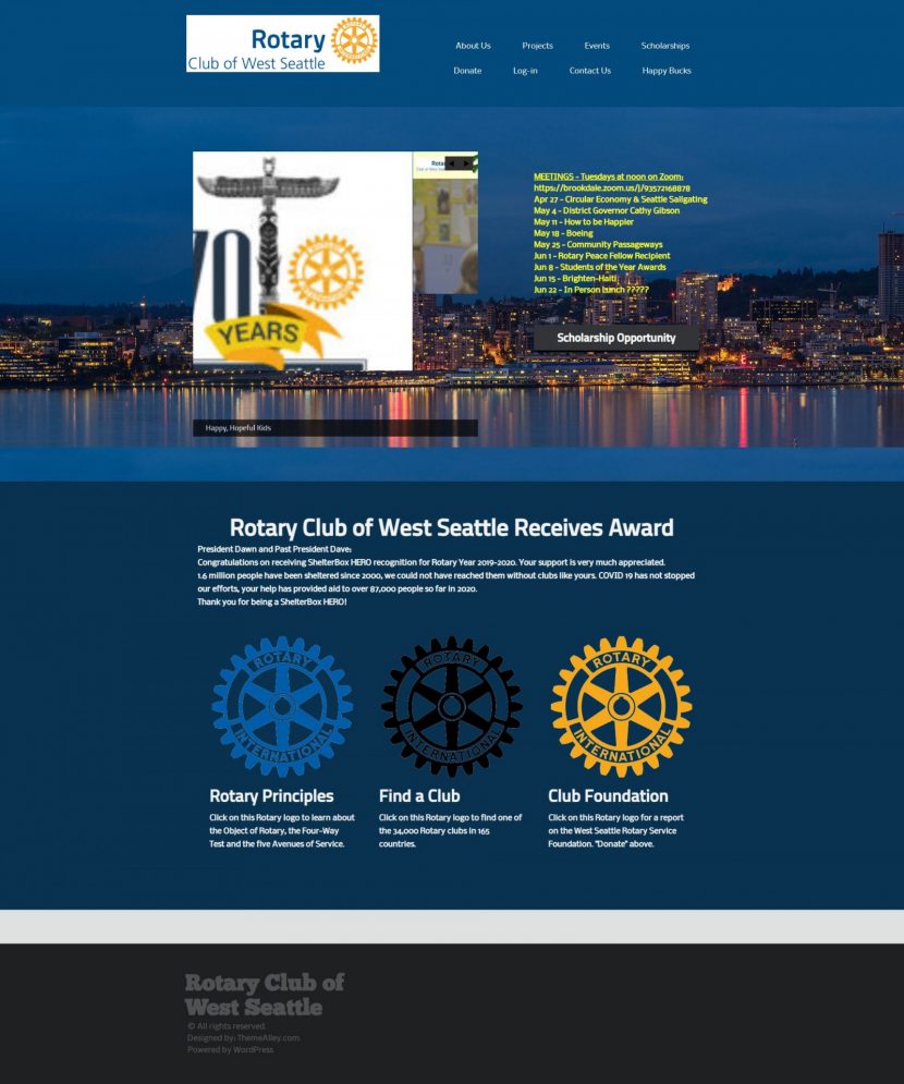 Rotary Club of West Seattle BEFORE